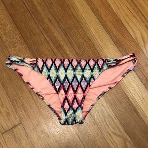 Multicolor with gold swim bottoms